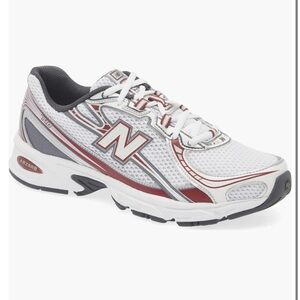 New Balance White and Red Sneakers